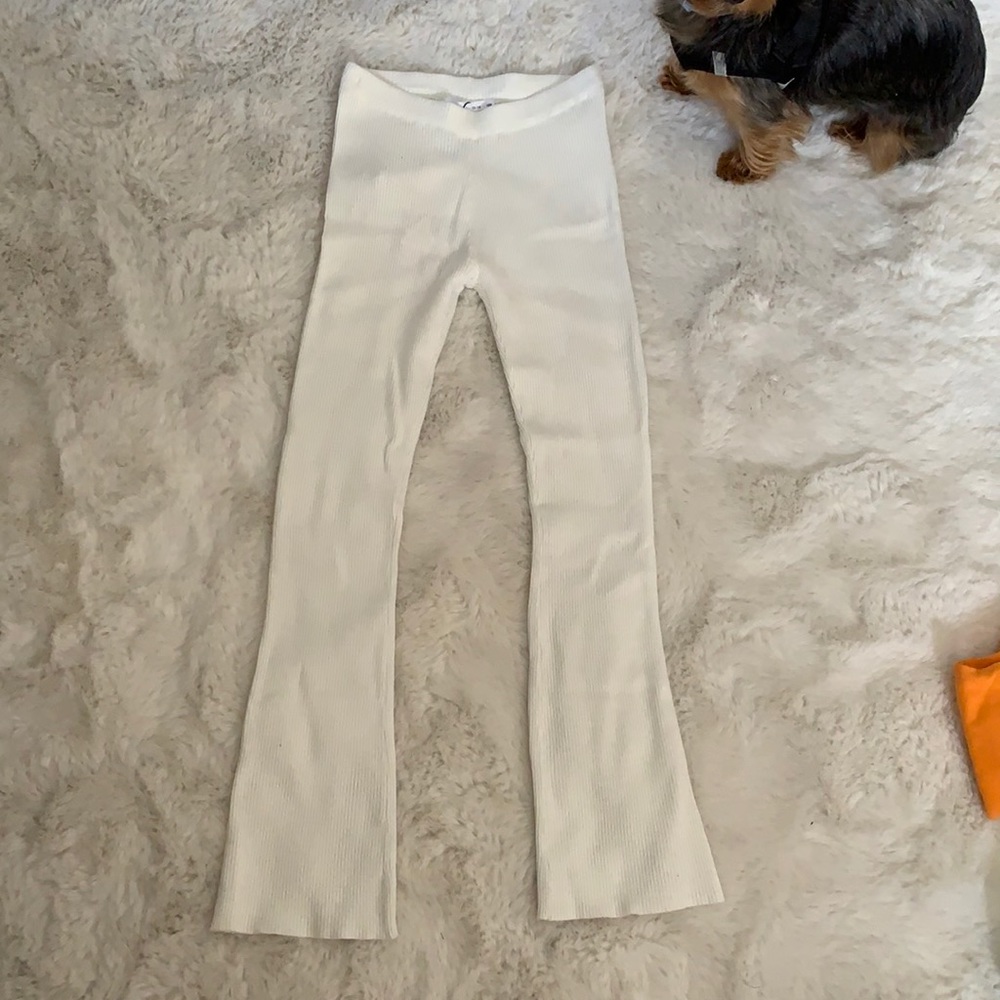 White Zara Flare Pants